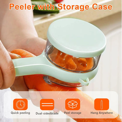 PeelMate™ Mess-Free Kitchen Peeler with Built-In Storage Box
