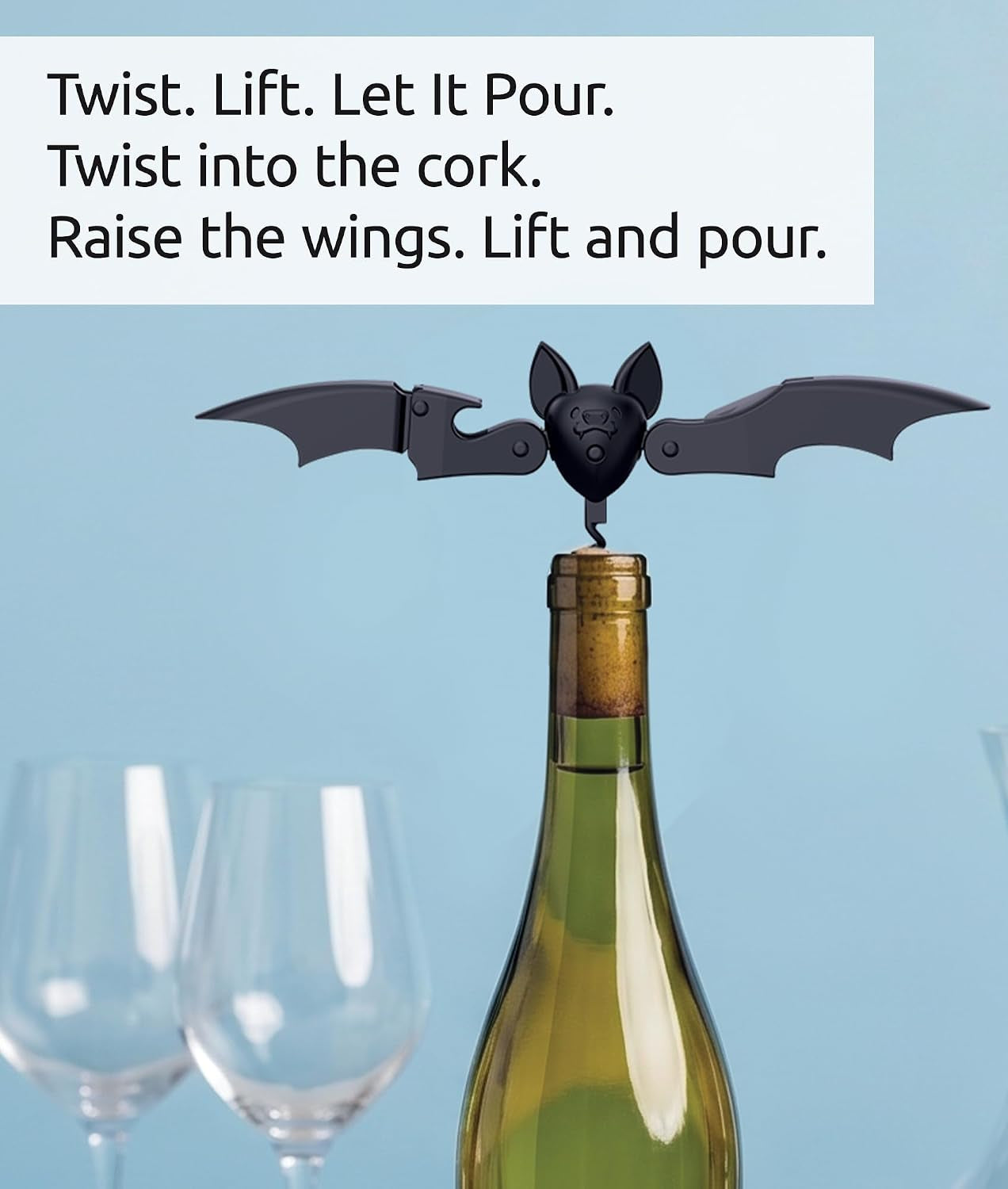 BatSip 2-in-1 Wine Opener