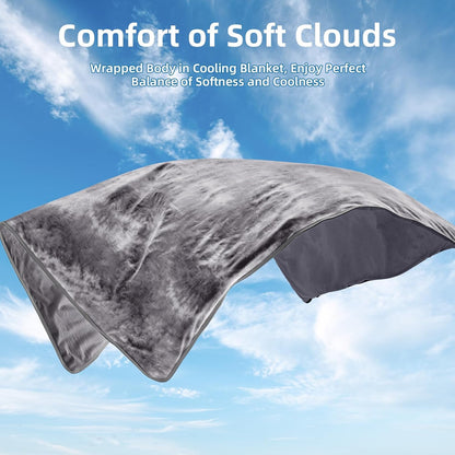 inhand Cooling Blanket Queen Size (90"x90"), Cooling Blankets for Hot Sleepers