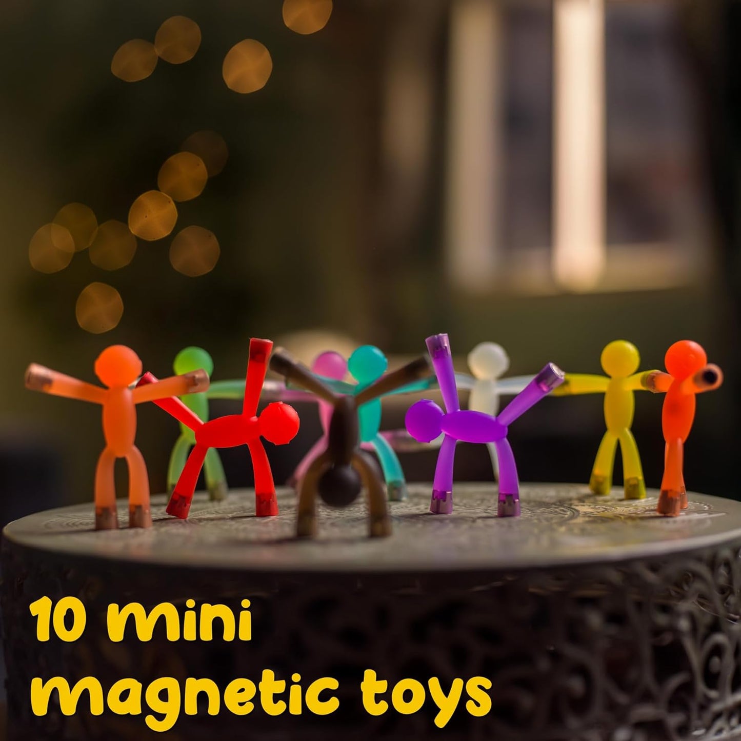 Boxgear Magnet Men 15-Piece Magnetic Toys, Fridge Magnet Toys, Quiet Fidget Toys