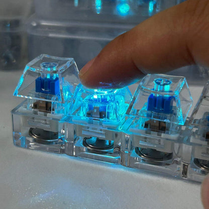 LED Keyboard Fidget Keychain – 4-in-1 Mechanical Click Toy
