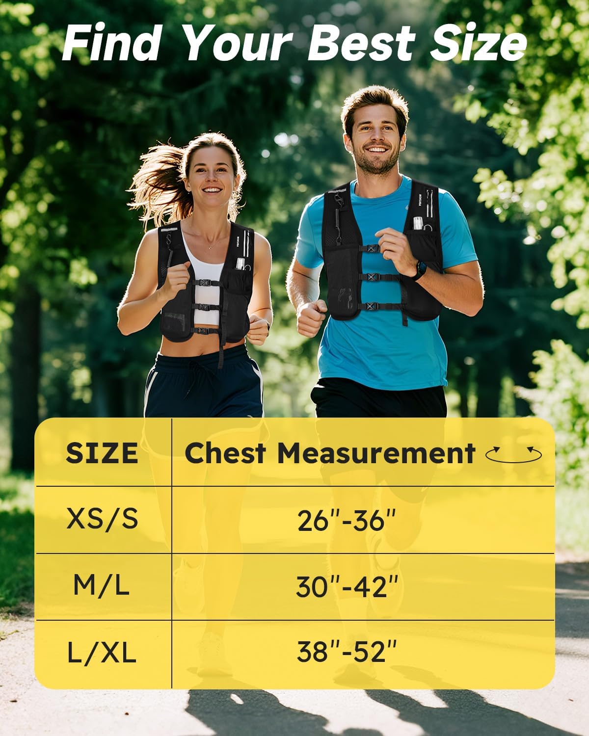 HydraSprint Running Vest – Lightweight Hydration Vest with Water Flask & Multi-Pocket Storage