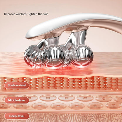 Doge&Vollar Facial Massager for Face & Neck – Rechargeable Lymphatic Drainage Face Roller, Korean Skincare Shaper & Slimmer for Women, Contouring & Firming Tool for Home & Travel