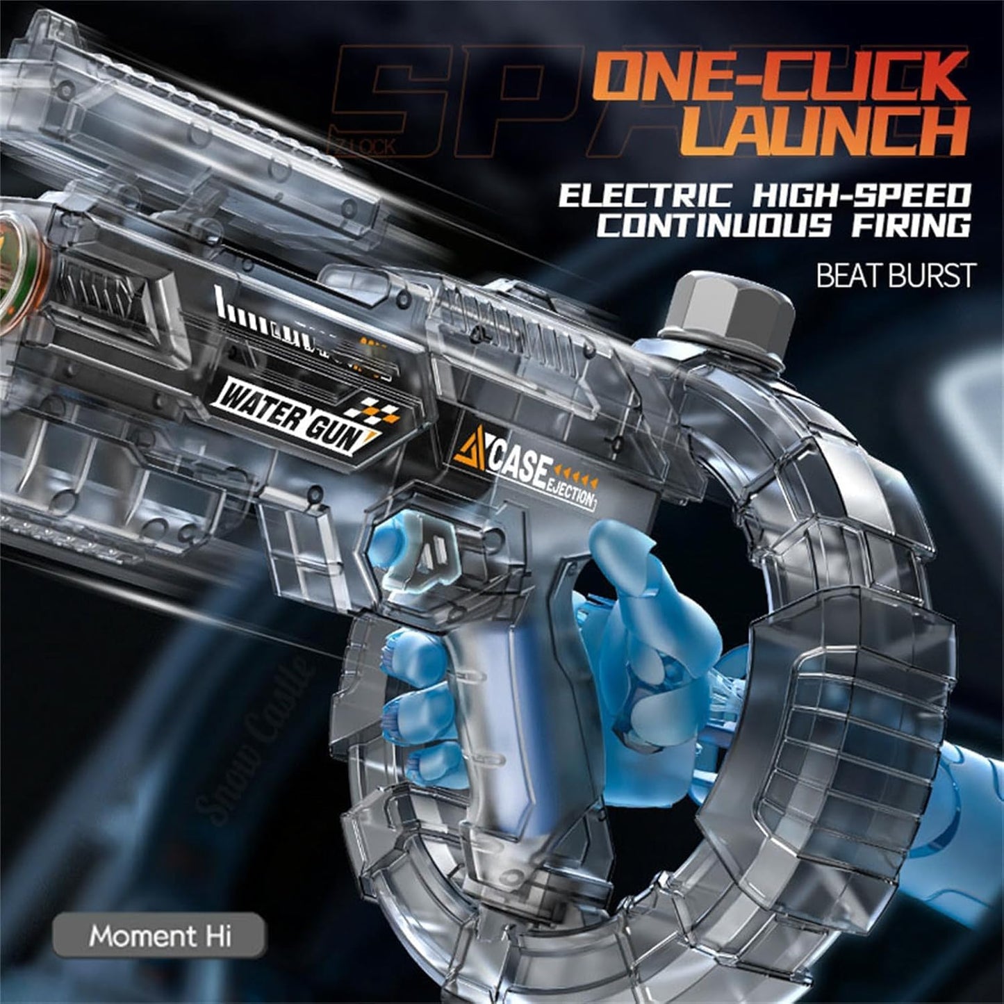 Electric Water Gun Toy – Automatic High-Speed Blaster with Light & Sound Effects