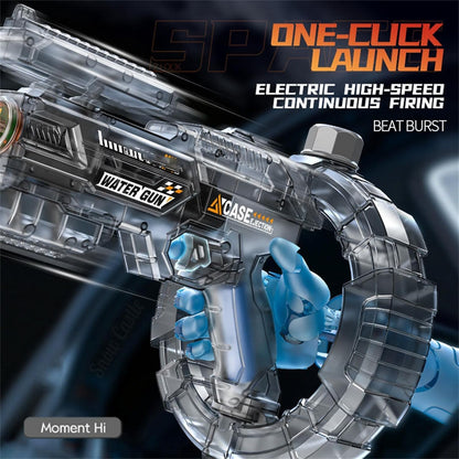 Electric Water Gun Toy – Automatic High-Speed Blaster with Light & Sound Effects