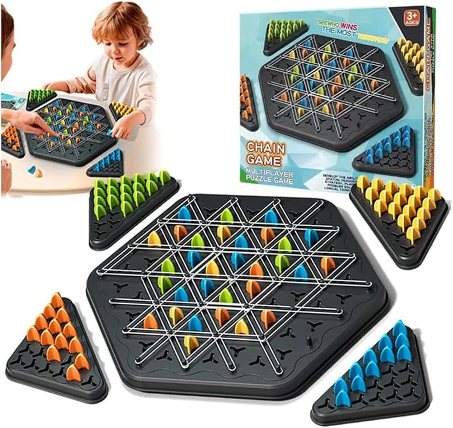 Geometry Chain Chess Puzzle