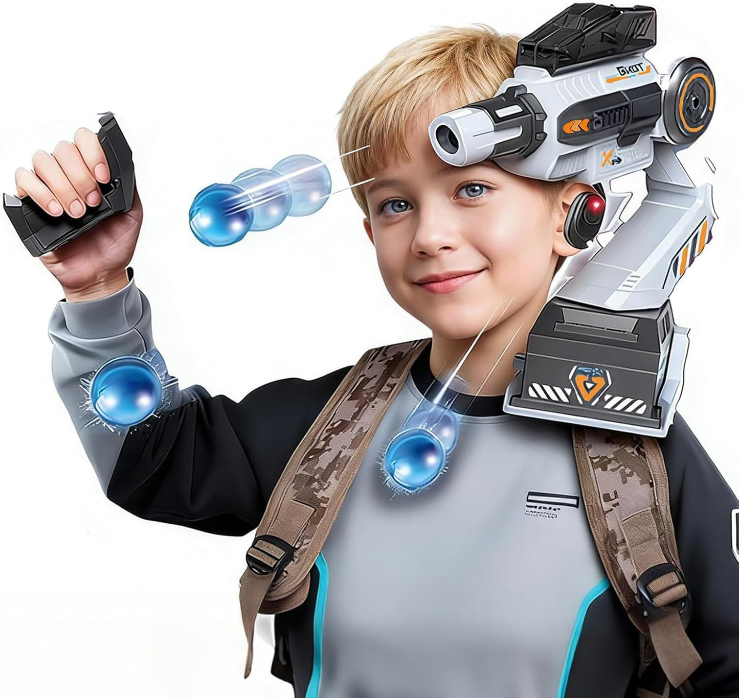 Cool Inductive Robot Arm, Motion-Tracked Blaster