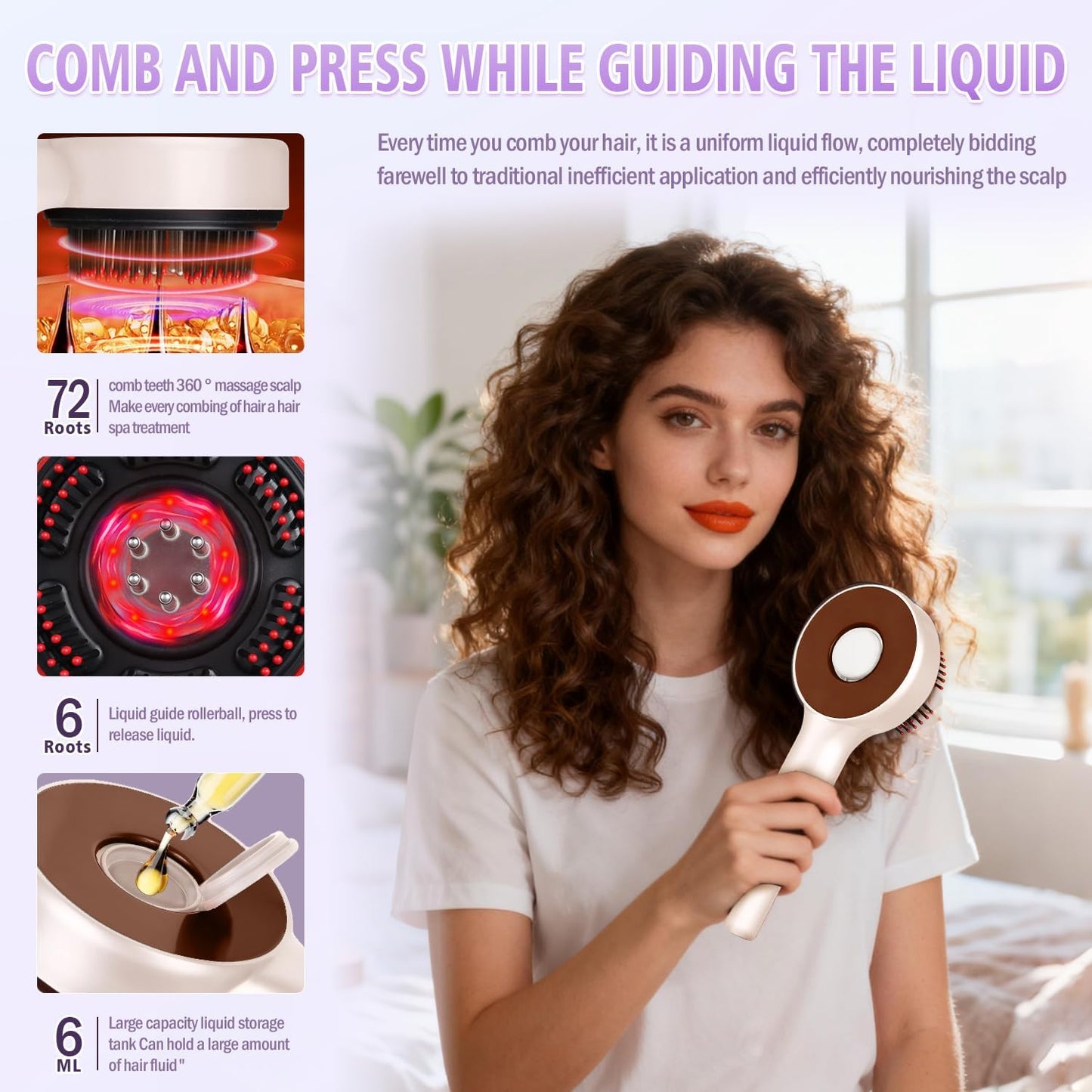 Electric Scalp Massager, 3-in-1 Hair Oil Applicator & Cordless
