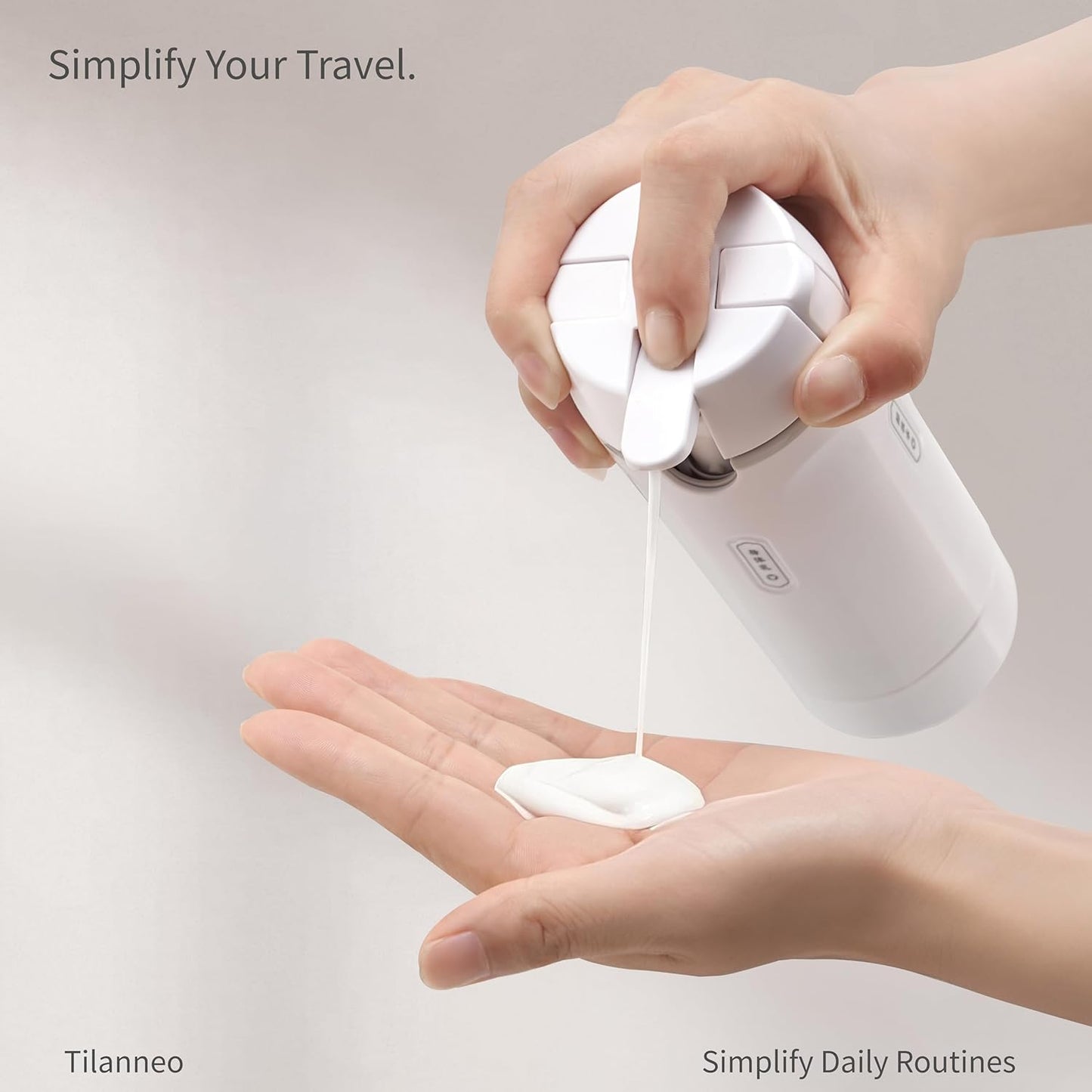 4-in-1 Travel Pump Bottle,Cosmetic Container/Dispenser for Travel(Key Lime