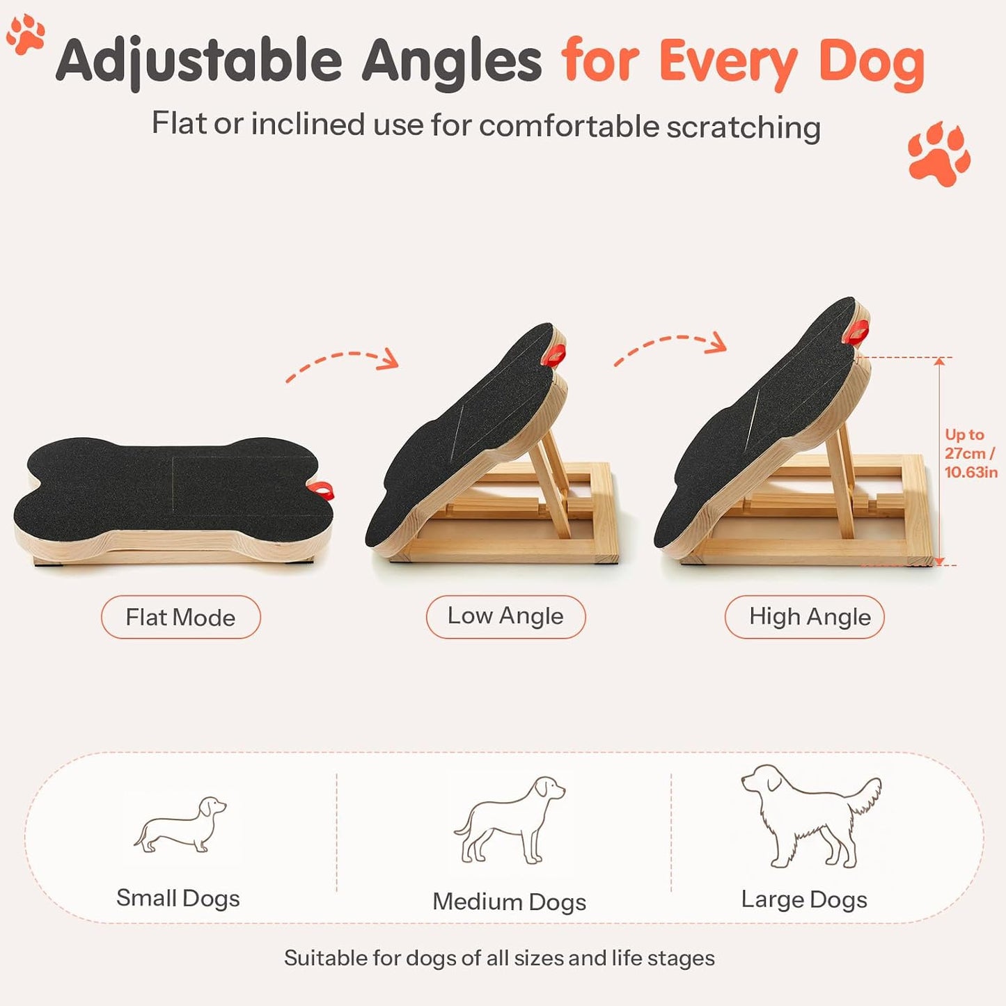 Dog Nail Scratch Board with Treat Dispenser