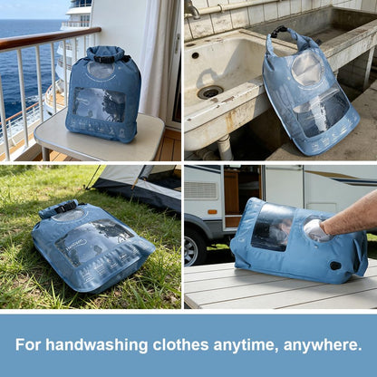 Portable Wash Bag – Manual Travel Washing Machine for Camping & Outdoor Laundry