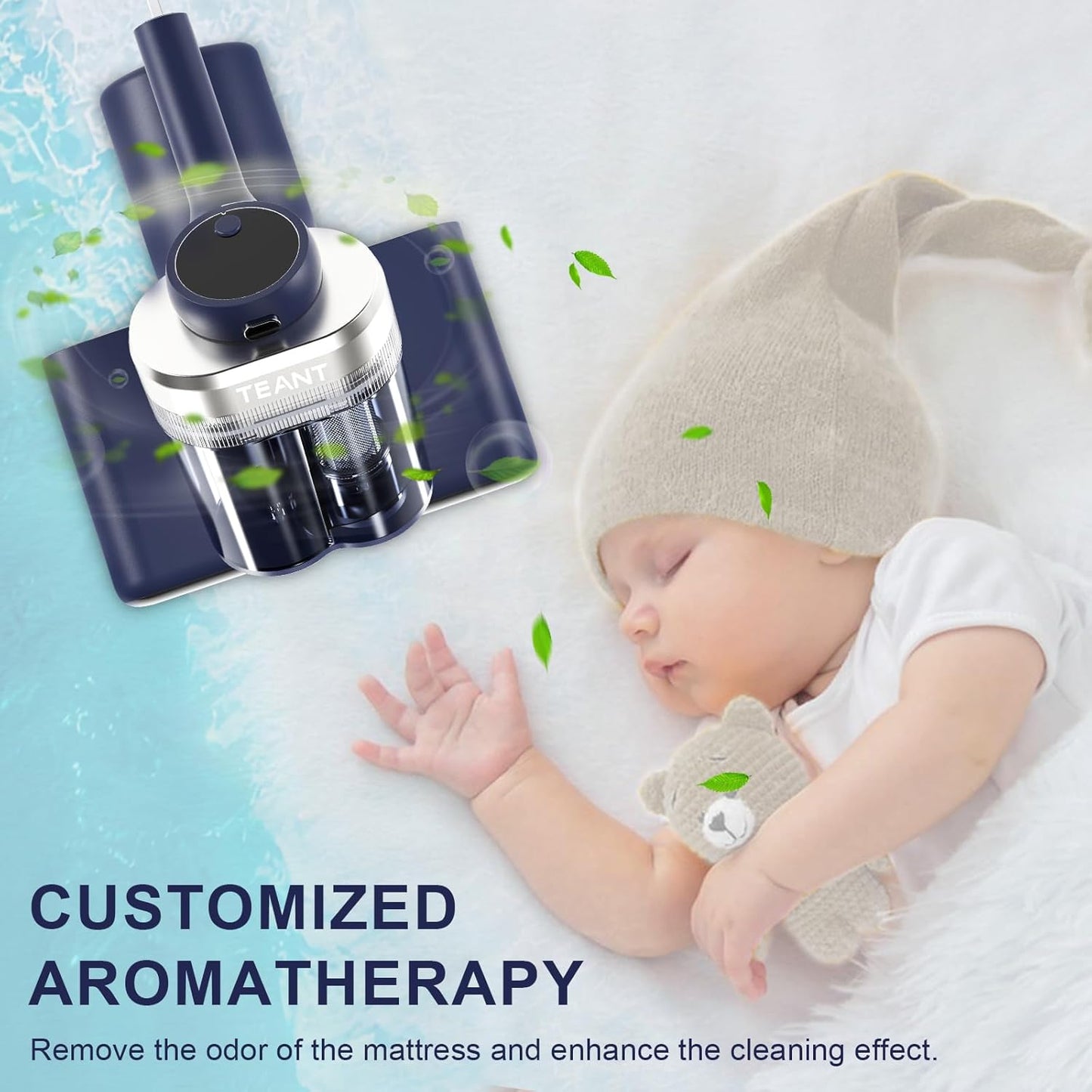 Mattress Vacuum Cleaner – UV-C Bed Cleaner with 16kPa Suction & 149°F Heat