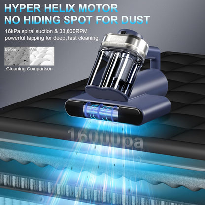 Mattress Vacuum Cleaner – UV-C Bed Cleaner with 16kPa Suction & 149°F Heat