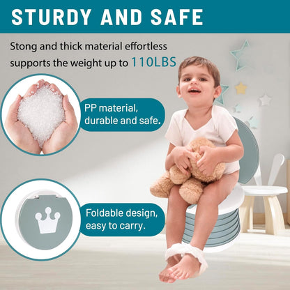 Portable Foldable Toddler Potty Seat – Travel Emergency Toilet for Kids (Pink)
