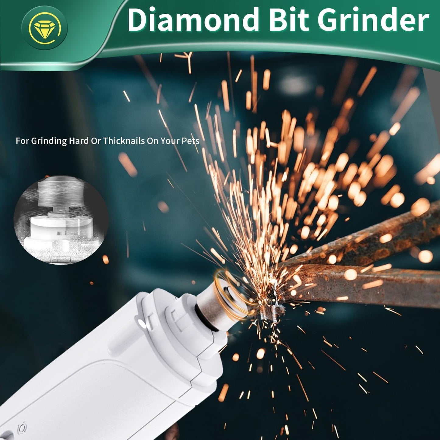 GlowTrim 3-in-1 LED Nail Clippers with Grinder for Cats & Dogs