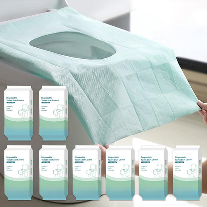 80 Pack Disposable Toilet Seat Covers – XL Portable Travel Liners (Green)