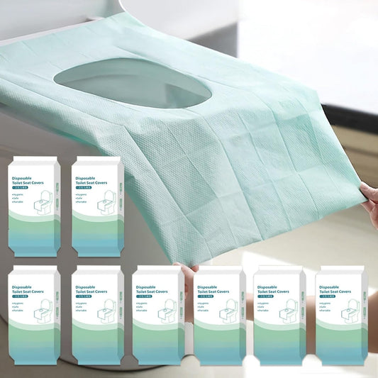 80 Pack Disposable Toilet Seat Covers – XL Portable Travel Liners (Green)