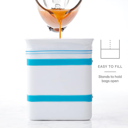YouCopia FreezeUp Freezer Food Block Maker, 6-Cup Meal Prep Container for Freezing Soups, Leftovers & Sauces