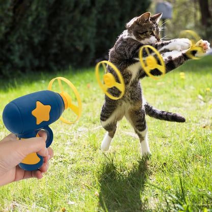 Interactive Flying Disc Cat Toy Launcher