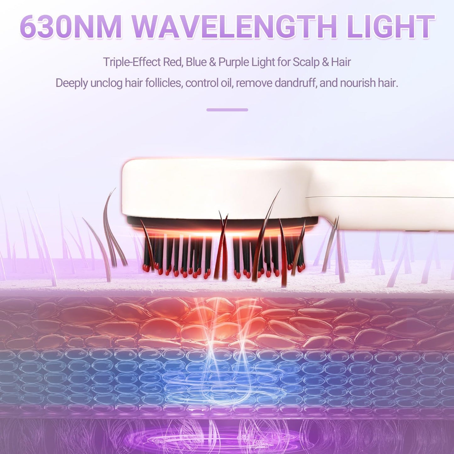 Electric Scalp Massager, 3-in-1 Hair Oil Applicator & Cordless
