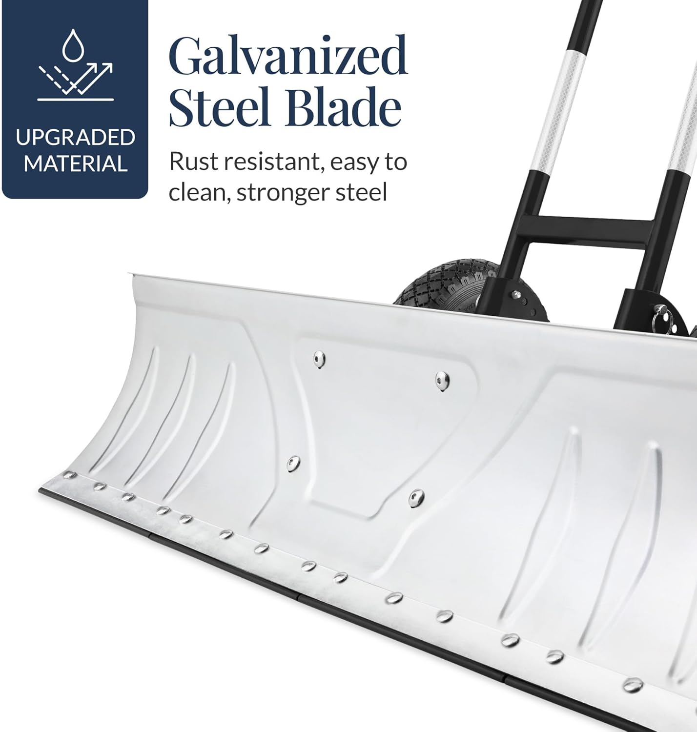 Best Choice Products 36-Inch Heavy-Duty Snow Pusher Hand Plow