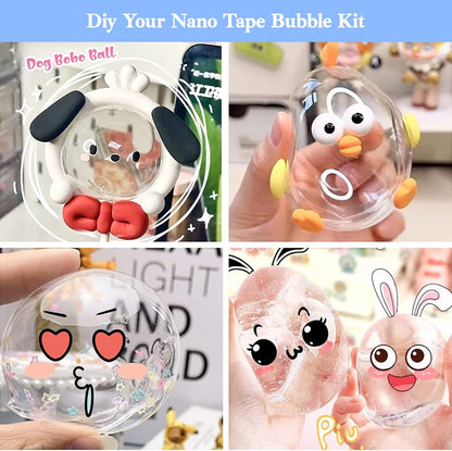 Nano Tape Bubble Craft Kit – Double-Sided Adhesive Tape Bubble DIY Art & Craft Toy for Kids Ages 8–12, Party Activity Set, 2-Pack (2" & 1.2")