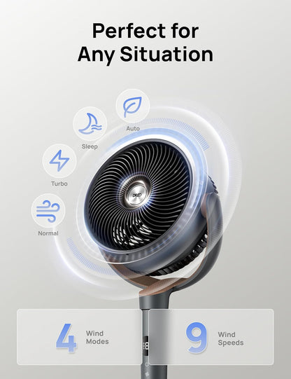 Oscillating Tower Standing Fan for Bedroom