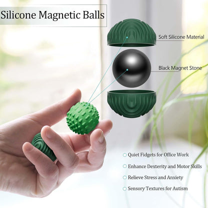 Silicone Magnetic Balls Fidget Toys for Adults & Teens,4PCS Stress Relief Sensory Toys