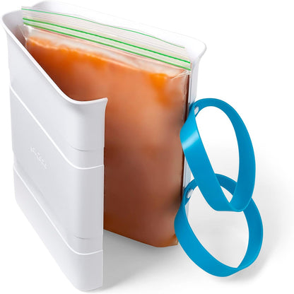 YouCopia FreezeUp Freezer Food Block Maker, 6-Cup Meal Prep Container for Freezing Soups, Leftovers & Sauces
