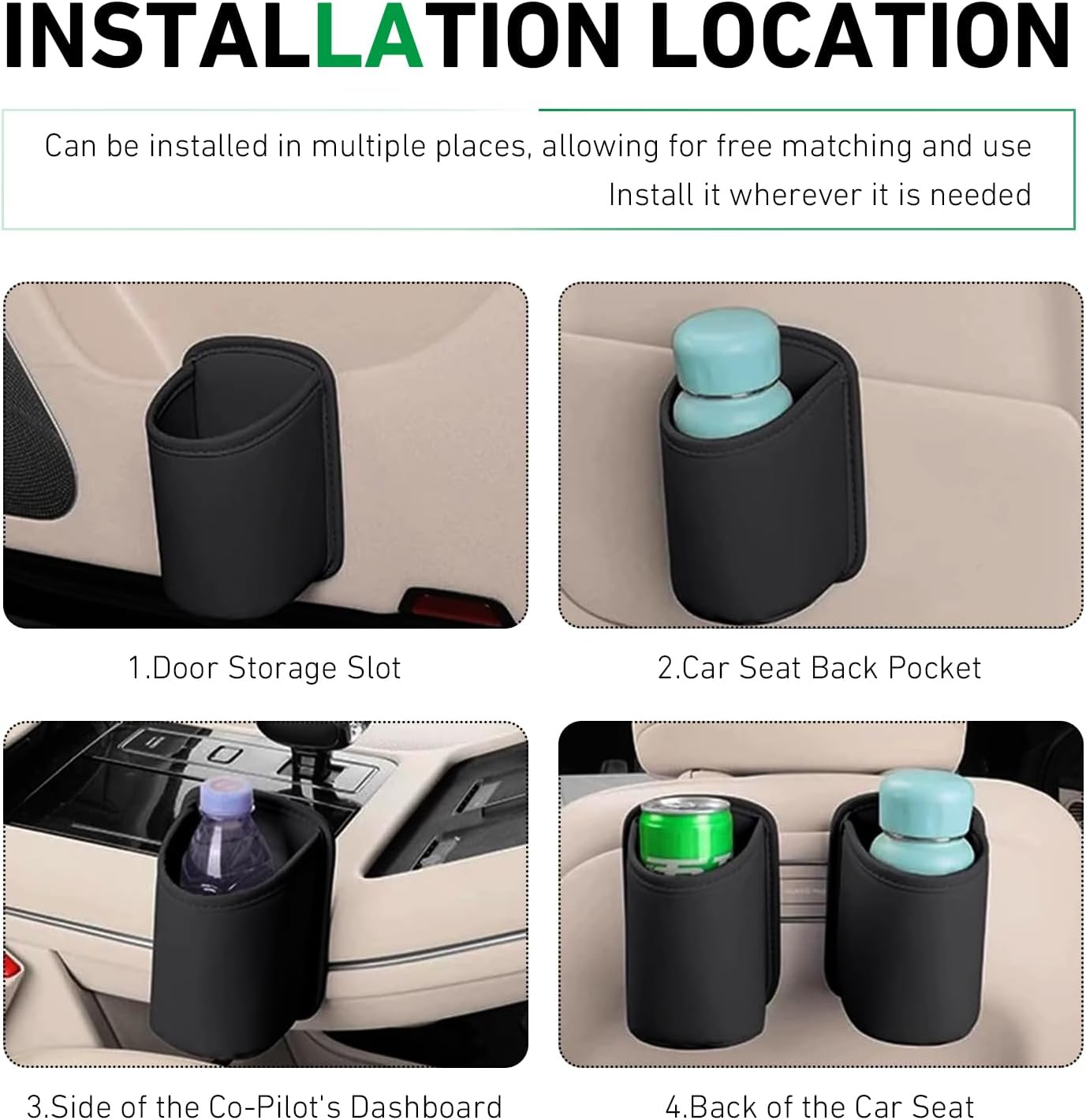 DriveNest™ 2-Pack Car Cup Holder Organizer