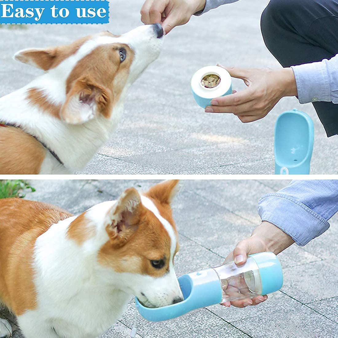 3-in-1 Portable Dog Water & Food Bottle
