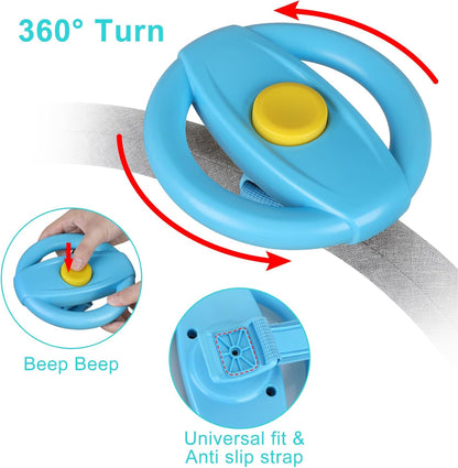 Accmor Pretend Driving Steering Wheel Toy – Universal Stroller & Cart Attachment