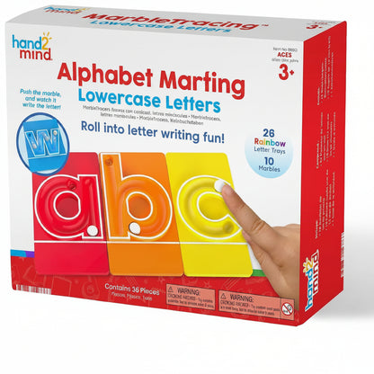 Alphabet Marble Tracing Boards – Lowercase Letter Learning Set for Preschool & Kindergarten