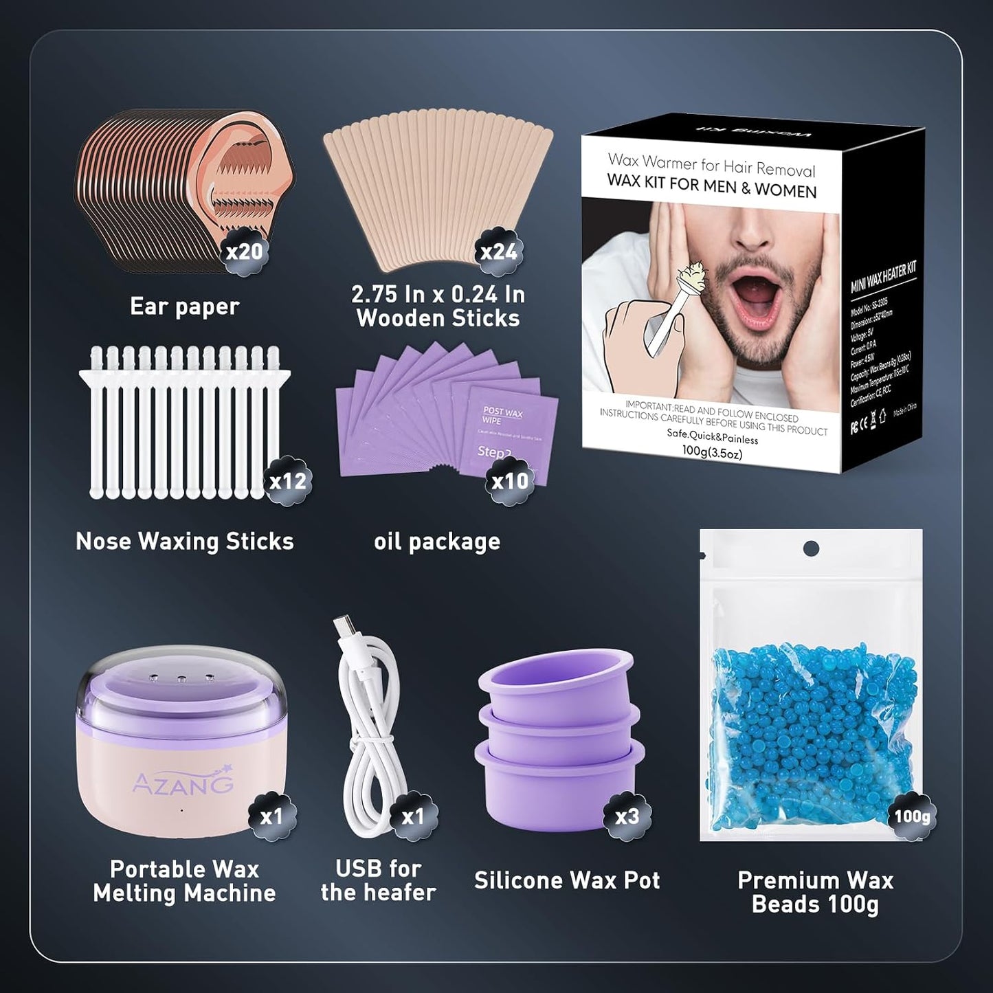 SmoothSeal Nose Waxing Kit