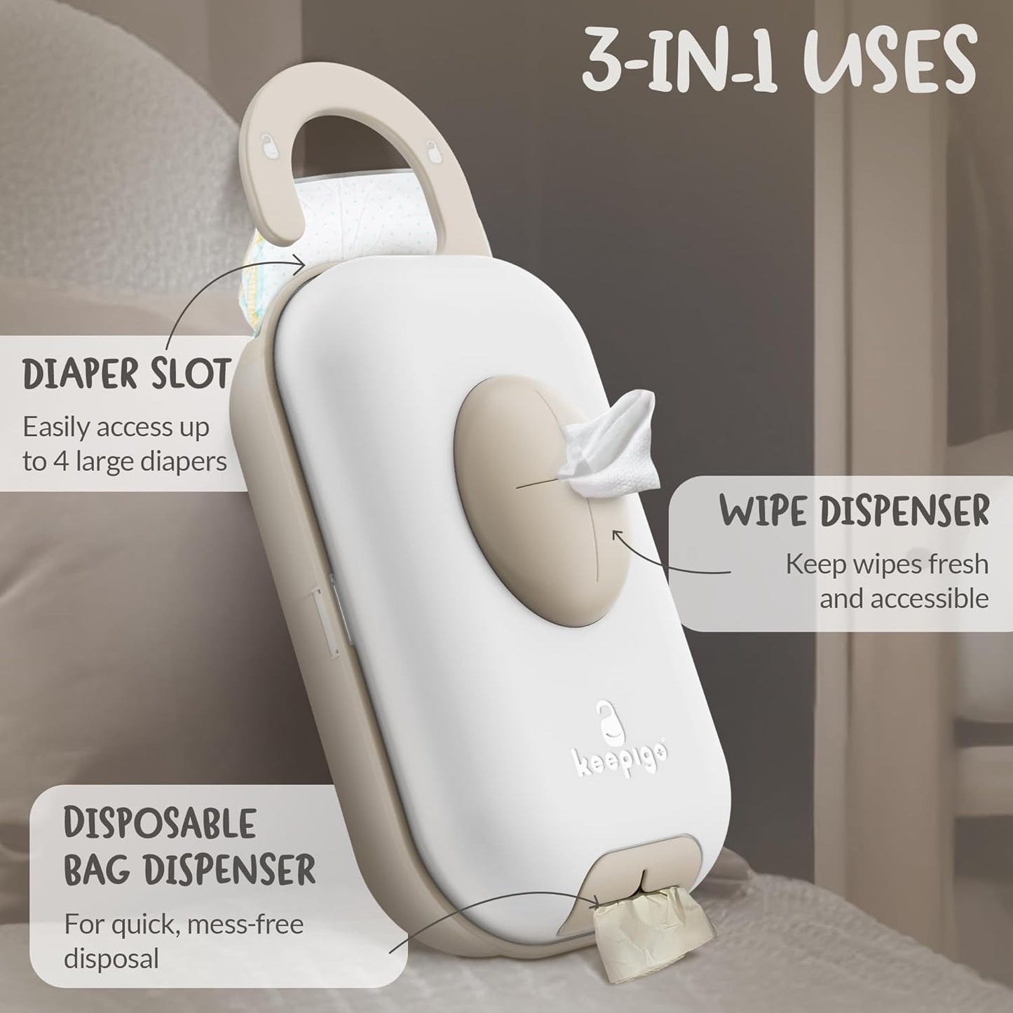 Diaper Bag Wipe Dispenser