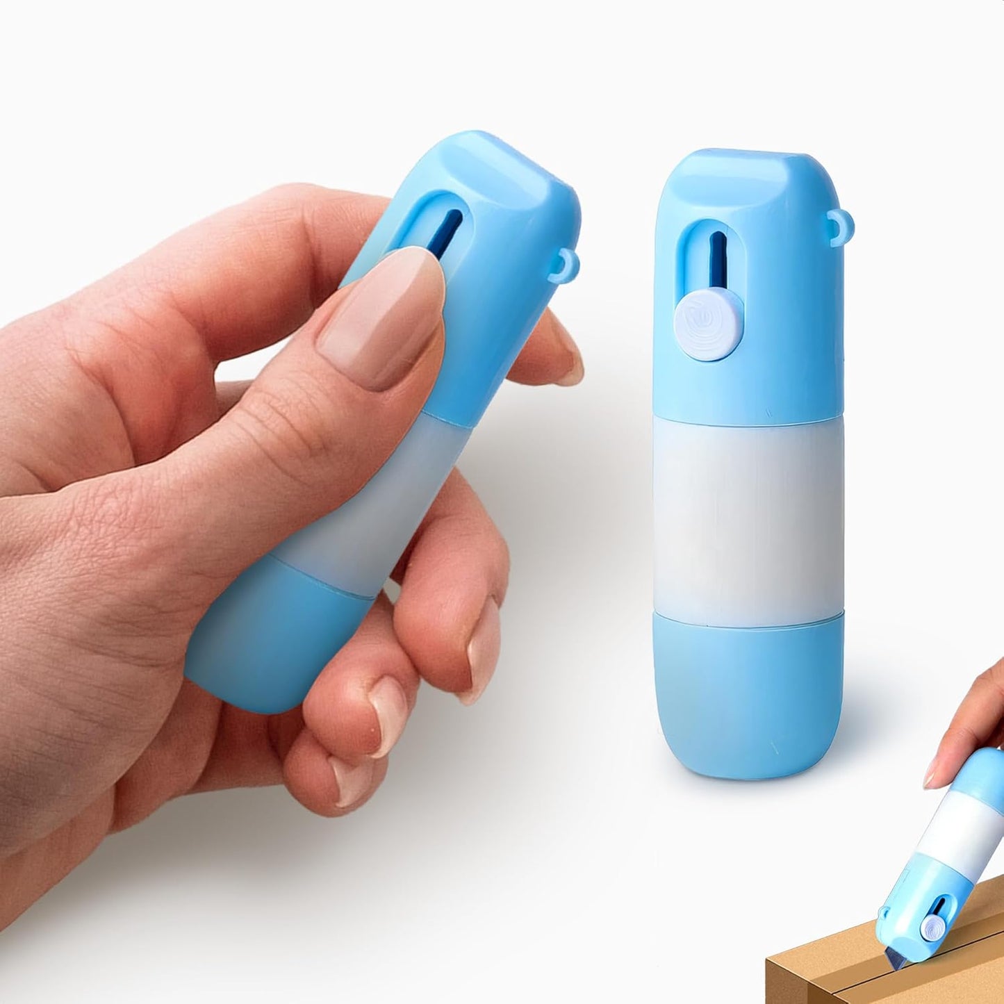 2PCS Thermal Paper Eraser Pen – 2-in-1 Privacy Marker with Mini Cutter