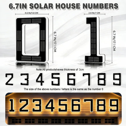 SolarGlow LED House Numbers – Waterproof Backlit Address Sign for Outdoor Use