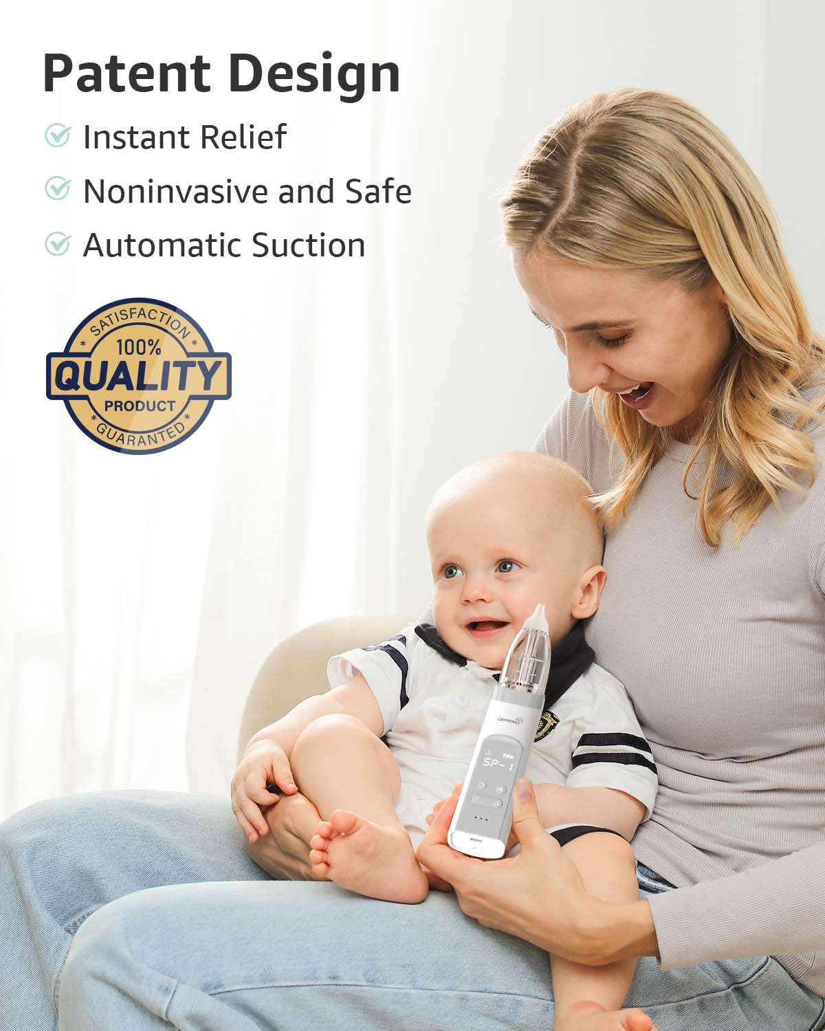 Electric Baby Nasal Aspirator – Gentle Nose Cleaner with Music & Light