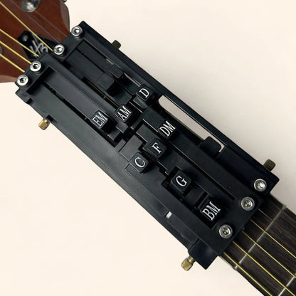 Guitar chord presser and learning assistant tool