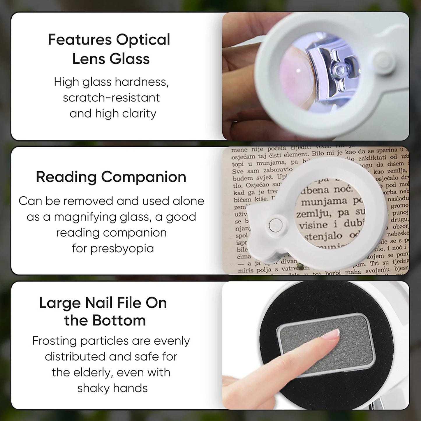Magnifying Nail Clippers with LED Light