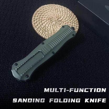 Outdoor knife portable zinc alloy tactical knife EDC folding self-defense knife