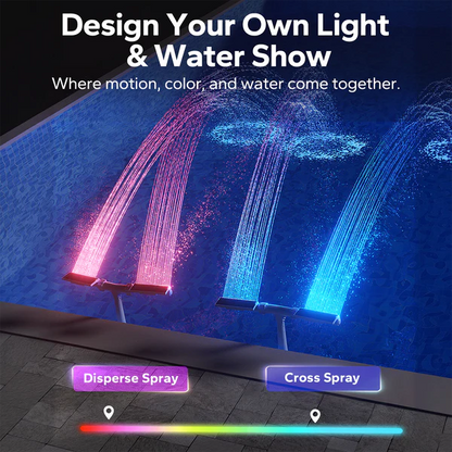 POOLHACKER Solar Pool Fountain Light for for Above & Inground Pools