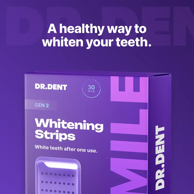 Purple Teeth Whitening Strips – 7 or 21 Sessions, Peroxide-Free, Enamel-Safe & Non-Sensitive Teeth Whitening