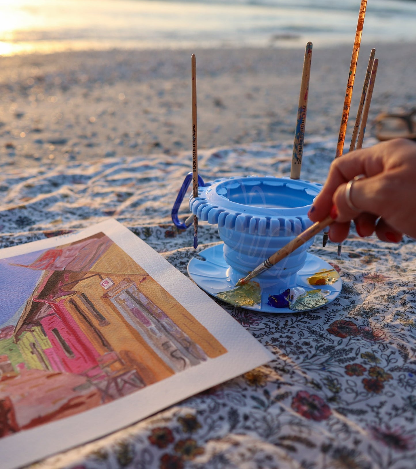 BrushNest™ Collapsible Paint Rinse & Organizer