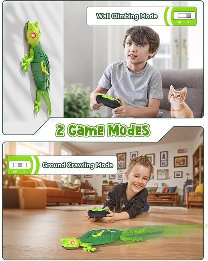 Wall Climbing Lizard RC Toy – Remote Control Gecko Robot That Crawls on Walls, Floors & Ceilings, Electric Wall Crawler Lizard Car, Cool Gift for Kids Boys Girls Ages 3–10+ (Birthday & Christmas Toy)