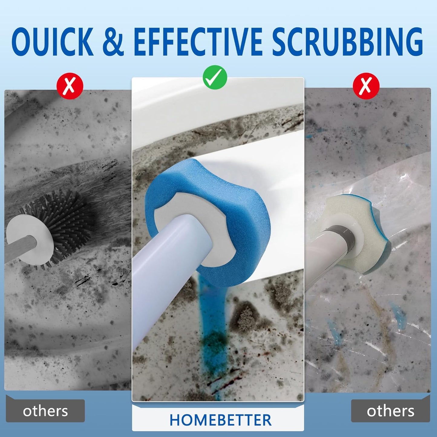 Disposable Toilet Bowl Brush and Holder