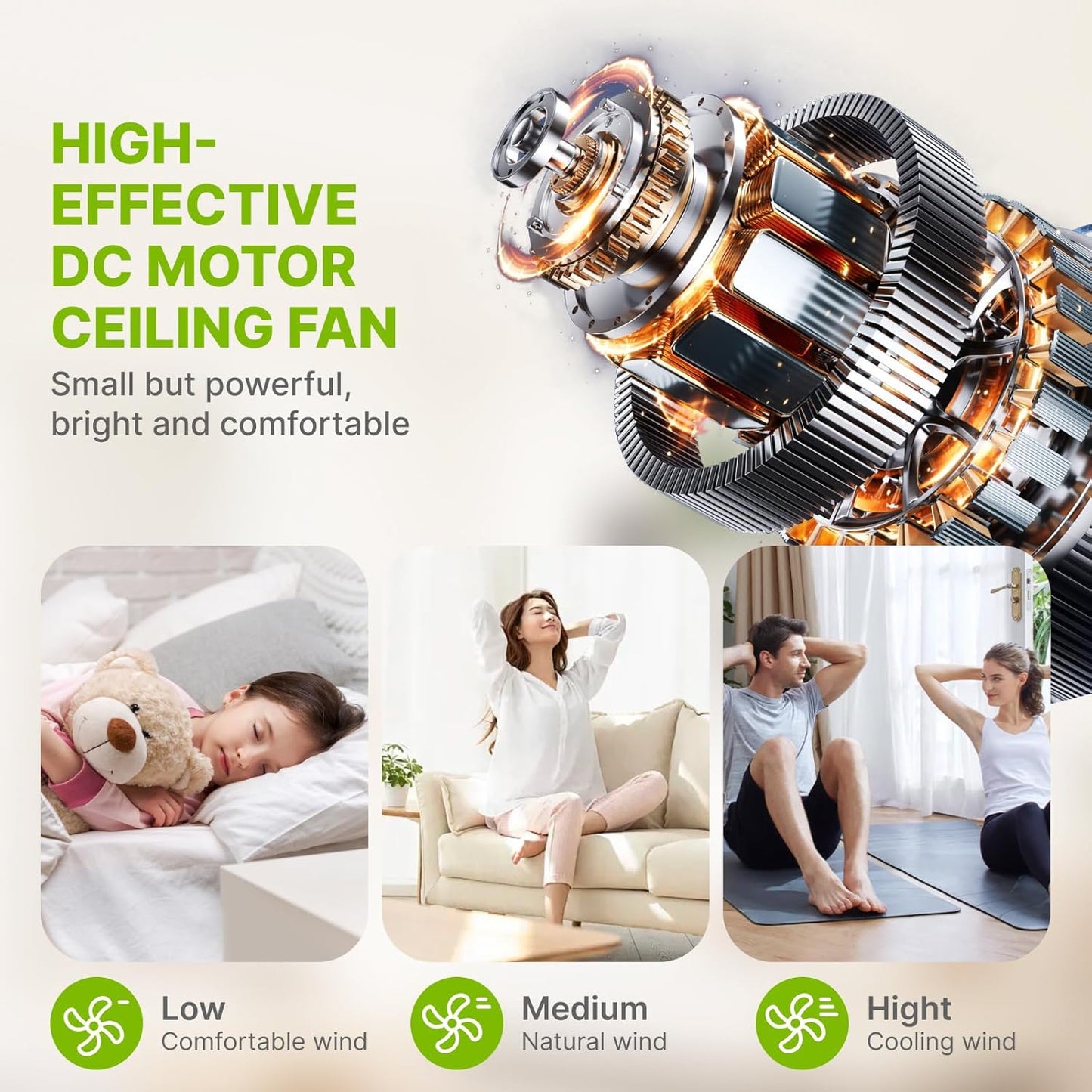 Socket Fan Light – 2-in-1 Ceiling Fan with Integrated Light and Remote Control