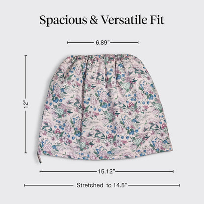 Bridgerton x Kitsch Satin-Lined Flexi Shower Caps for Women Reusable Waterproof