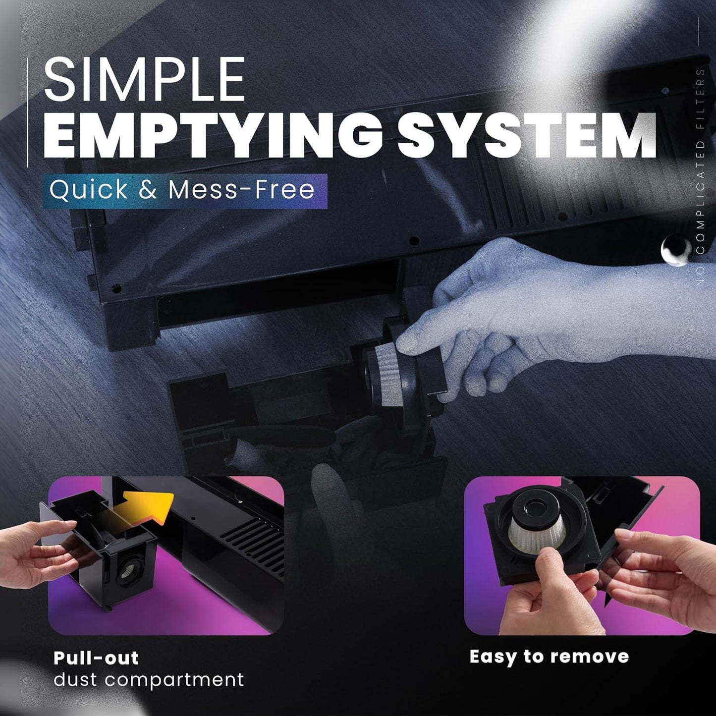 Under-Counter Toe Kick Automatic Vacuum System