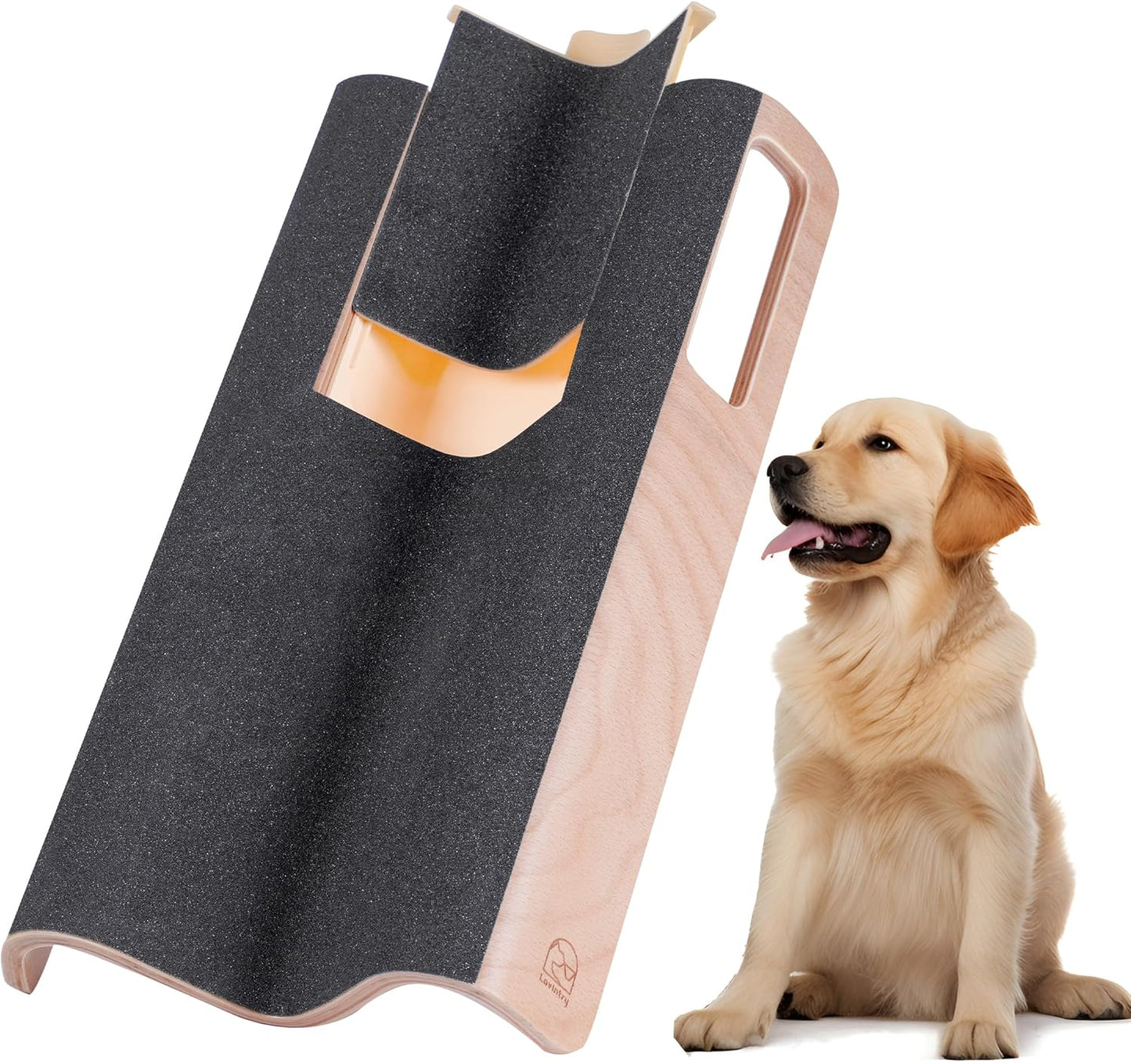 M-Shaped Dog Nail Scratch Pad with Treat Box – Large Dog Nail File & Shortener, Interactive Pet Grooming Toy for Healthy Paws